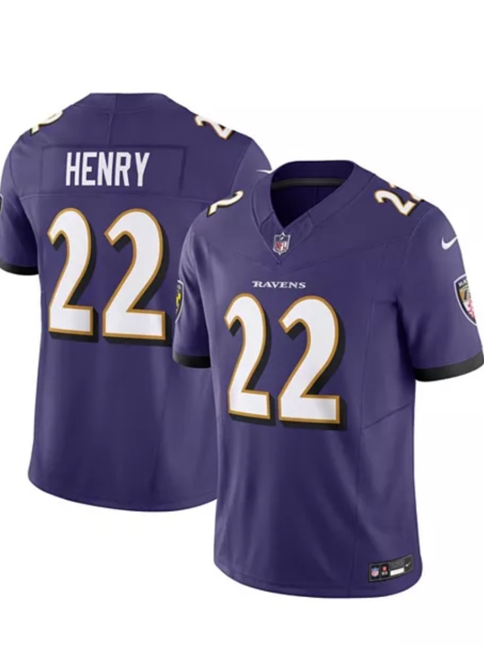 Baltimore Ravens Derrick Henry Nike Purple Game Jersey size XL new men’s loose - Picture 6 of 13